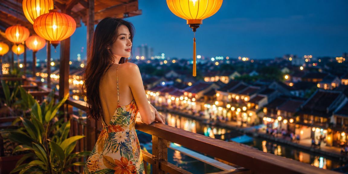 Người hâm mộ bóng đá xem trận đấu bên đèn lồng Hội An trong không khí lễ hội